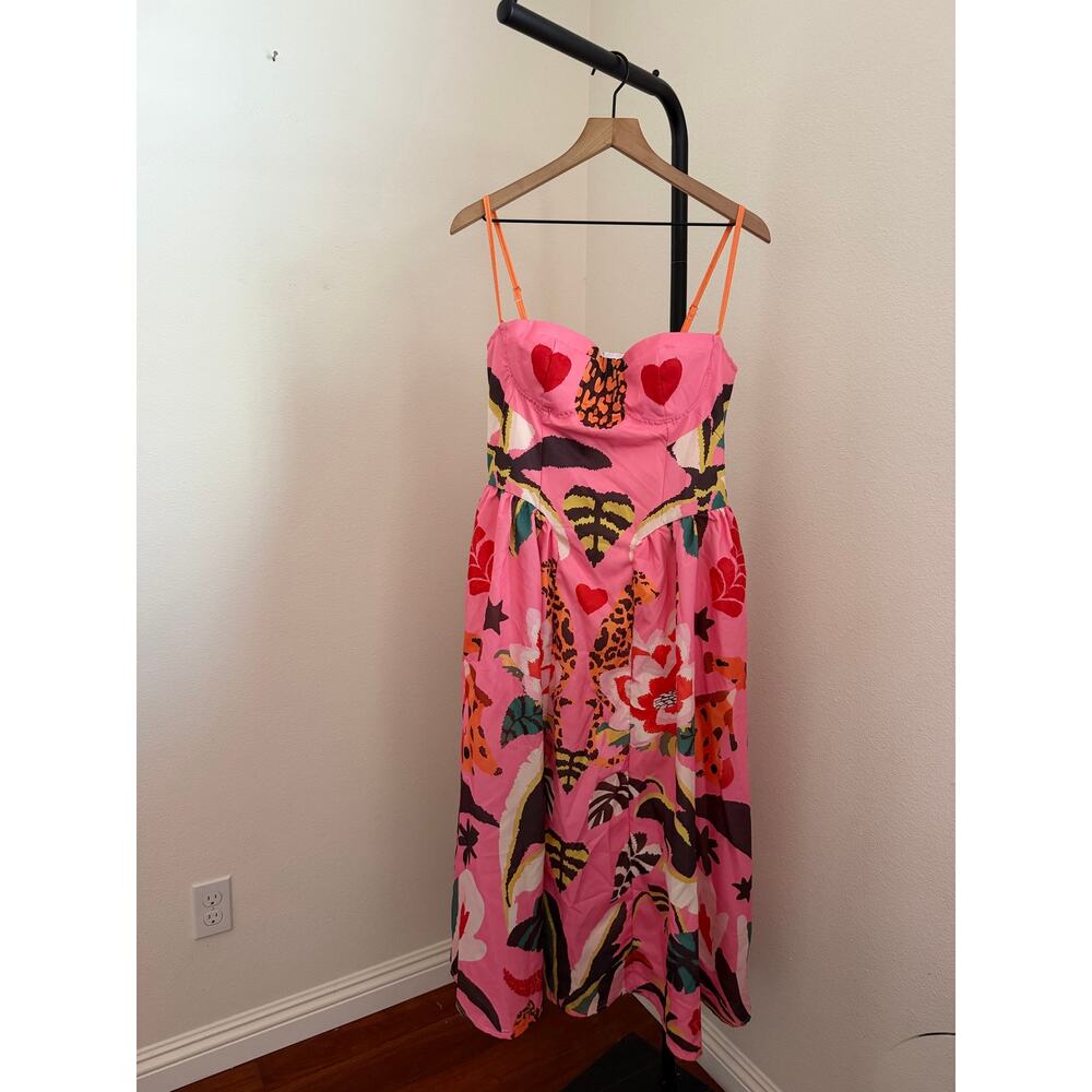 New TikTok viral nice to meet you pink leopard floral dress sz 3XL - Picture 2 of 5